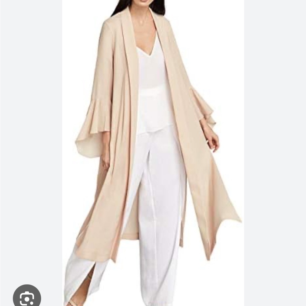 BCBGMAXAZRIA BLACK Bell Sleeve Duster in BLACK